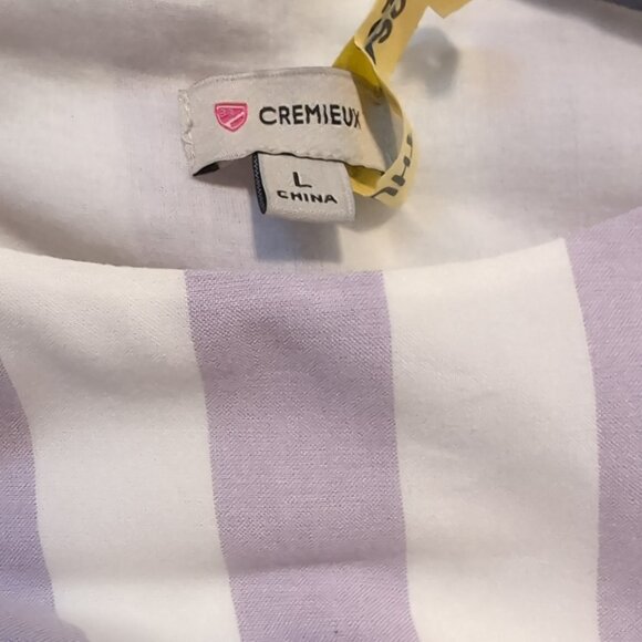 Cremieux Lavender and Ivory Christy Stripe Midi Dress - Picture 7 of 8